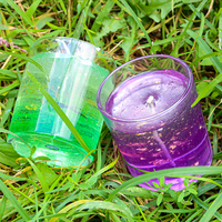 Bougie en gel de cire de fleurs séchées parfumée de luxe en gros sous marque privée pour la Saint-Valentin, Noël, décoration intérieure, cadeaux faits à la main