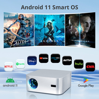 Proyector Portátil Mini LED LCD Hotack L016AQ, Proyector Inteligente Android TV, Proyector de Video HD 1080P para Cine en Casa, 4k