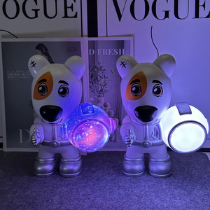 Enceinte Bluetooth Space Dog avec lumière sept couleurs, ornements ciel étoilé fantastique, audio portable, cadeau, subwoofer portable - Product Image 2