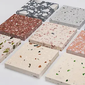 Pure Inorganic Terrazzo Countertops Natural All-over Pink Red Modern Simple Interior Wall And Floor Tiles Are Custom-made