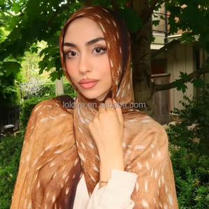 Velaモーダル軽量通気性花柄デジタルショルダーヘッドスカーフショールソフトレーヨンビスコース織りエスニックヒジャーブレディースデイリーウェア - Product Image 3