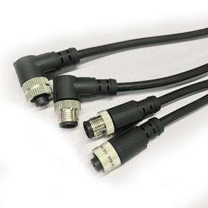 ขั้วต่อสายไฟฟ้าแบบวงกลม M12 Ip68 ป้องกันน้ำและฉนวนกันความร้อน แบบเสียบเร็ว ตรง - Product Image 4