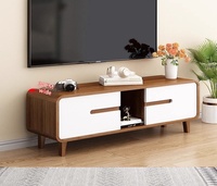 Meuble TV en bois moderne simplifié avec design éco-responsable, rangement durable pour hôtel, appartement, salon