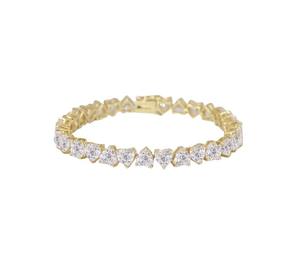 Bracelet tennis en diamant de laboratoire en forme de cœur de qualité export, bracelet de mariage en diamant pour femme, pour les fêtes et le quotidien - Product Image 1