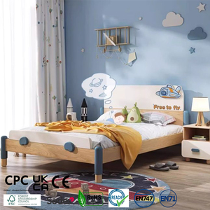 Cama individual <span class=keywords><strong>de</strong></span> <span class=keywords><strong>madera</strong></span> maciza <span class=keywords><strong>de</strong></span> 1,2 m para niños, diseño simple <span class=keywords><strong>de</strong></span> avión <span class=keywords><strong>de</strong></span> dibujos animados en <span class=keywords><strong>madera</strong></span> <span class=keywords><strong>de</strong></span> Cera blanca, cama para niños <span class=keywords><strong>de</strong></span> 1,5 m - Product Image 1