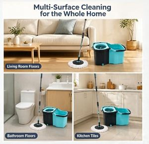 Factory Price Detachable <b>Bucket</b> <b>Mop</b> 360 Rotating Long Handle Bathroom Floor Cleaning Spin <b>Mop</b> <b>Bucket</b> Set Magic <b>Mop</b> - Product Image 2
