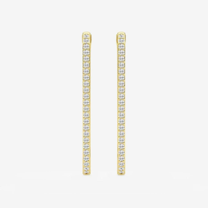 Boucles d'oreilles en forme de clip en diamant rond cultivé en laboratoire, 1 1_2 Ctw, pour femmes, élégantes, minimalistes, scintillantes, bijoux fins, cadeau de luxe - Product Image 5