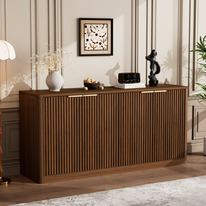 67-inch Modern Wavy <b>Sideboard</b> Curved Contour Design Storage Function for Kitchen Living Room Hotel Easy Assembly Adjustable - Product Image 2