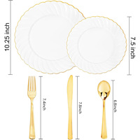 175 pièces ensemble Saint Valentin ensemble de vaisselle en plastique assiettes tasses couteau cuillère fourchette jetable en plastique mariage ensemble de couverts