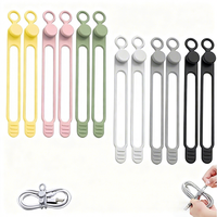 Attaches-câbles en silicone réutilisables pour écouteurs et ordinateurs – Organisateur de fils et de cordons