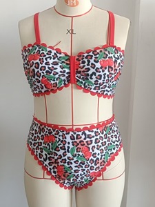 Women's Leopard String Bikini Set two piece leopard bikini set for curvy women leopard print swimwear bikini top for women - Product Image 4