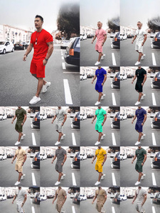 <span class=keywords><strong>Abbigliamento</strong></span> <span class=keywords><strong>estivo</strong></span> da <span class=keywords><strong>uomo</strong></span> europeo e americano Street camice a maniche corte da <span class=keywords><strong>uomo</strong></span> Shorts completi taglie forti Casual e sportivi - Product Image 2