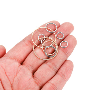 <b>Copper</b> Flat Mouth Rings Closed Loop Connectors For <b>Bracelet</b> Making Silver Gold Plated Round Jewelry Findings Components - Product Image 2