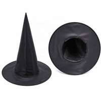 Topi Penyihir Hitam Klasik untuk Halloween-2 Ukuran Dapat Dilipat Ringan Serbaguna Kain Oxford Dekorasi Pesta Kostum Permainan |   Grosir