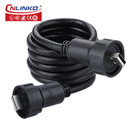 Conector USB 3.0 CNLINKO Impermeable para Montaje en Panel, Macho y Hembra, con Cubierta