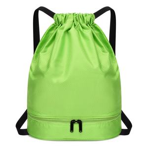 Factory OEM Oxford Casual Sport Backpack Custom logo Waterproof <b>Drawstring</b> Backpack with Shoe Compartment - Product Image 3