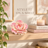 Fleur de pivoine en argile faite à la main de qualité supérieure, décoration florale douce et pastel personnalisée pour la maison, les mariages et les présentoirs cadeaux