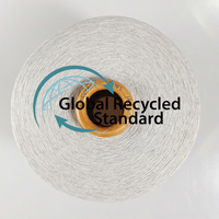 Factory Wholesale Nm34/1 Nm24/1 20/1 Color Red Heart Eco-Friendly Recycled Open End Blended Cotton Knitting Yarn
