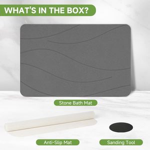 Alfombra de Baño Moderna Súper Absorbente Antideslizante, Alfombra de Baño de Tierra de Diatomeas Personalizada con Diseño Contemporáneo - Product Image 6