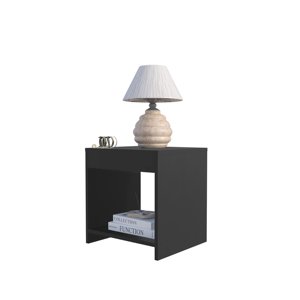Wenge Nightstand With <b>Open</b> <b>Storage</b> For Bedroom Use - Product Image 5