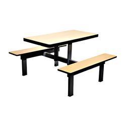 Cafeteria <b>Table</b> And Bench Set Stainless Steel 4 6 8 Person Restaurant Dining Furniture For School Staff Factory Fast Food Use - Product Image 3