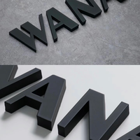 Enseigne publicitaire lumineuse en PVC mat, cristal, métal, acrylique, lettres peintes, image cuite, logo mural, personnalisation