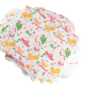 Papel de Envoltura de Grado Alimenticio Reciclado para Cestas de Comida, Bandejas de Servicio, Papel para Envolver Hamburguesas, Burritos, Papas Fritas - Product Image 4