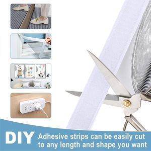 カスタムサイズマルチカラーバック自己粘着ダブルサイドフックとループテープスティック粘着フックとループファスナーテープ - Product Image 2