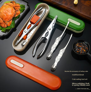 Роскошные инструменты для морской еды, набор из 3 предметов, набор инструментов для крекинга с лобстером, крабом, крабом и иглами, набор инструментов для краба с подарочной коробкой-органайзером - Product Image 2