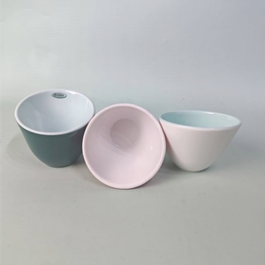 Vajilla de melamina duradera, ensaladera, diseño moderno, cuenco de plástico de doble Color para ensalada y fruta, cuencos de buffet de olla caliente inclinada de espesor - Product Image 3