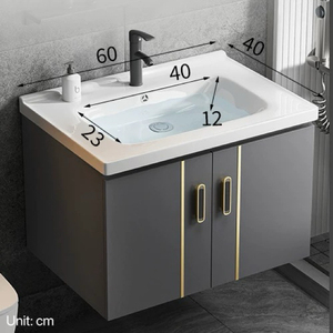 Armadietto da bagno moderno minimalista grigio colore oro manici lavello antigraffio struttura durevole camera da letto casa <span class=keywords><strong>Bar</strong></span> - Product Image 2