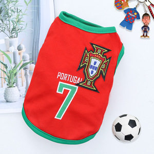 T-shirt/Gilet de football personnalisé pour chien, Coupe du Monde 2026, en polyester écologique, pour chiens de petite, moyenne et grande taille, motif équipe de football - Product Image 6