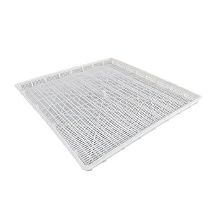 Tamis de séchage en plastique 900x900x60mm, plateau de décantation carré blanc pour le séchage du riz, usage commercial - Product Image 2