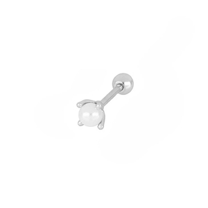 ROXI 2021 Custom Simplicity Single S925 Sterling Silver INS Simple Four-claw <b>Pearl</b> Pierced <b>Earrings</b> - Product Image 2