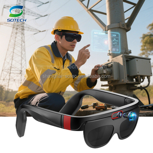 Lunettes intelligentes industrielles toutes-temps à double écran, inspection AR, suppression du bruit, haut-parleurs stéréo, 854x480P 60Hz / 5.1, écran 70 pouces tout-en-un - Product Image 5