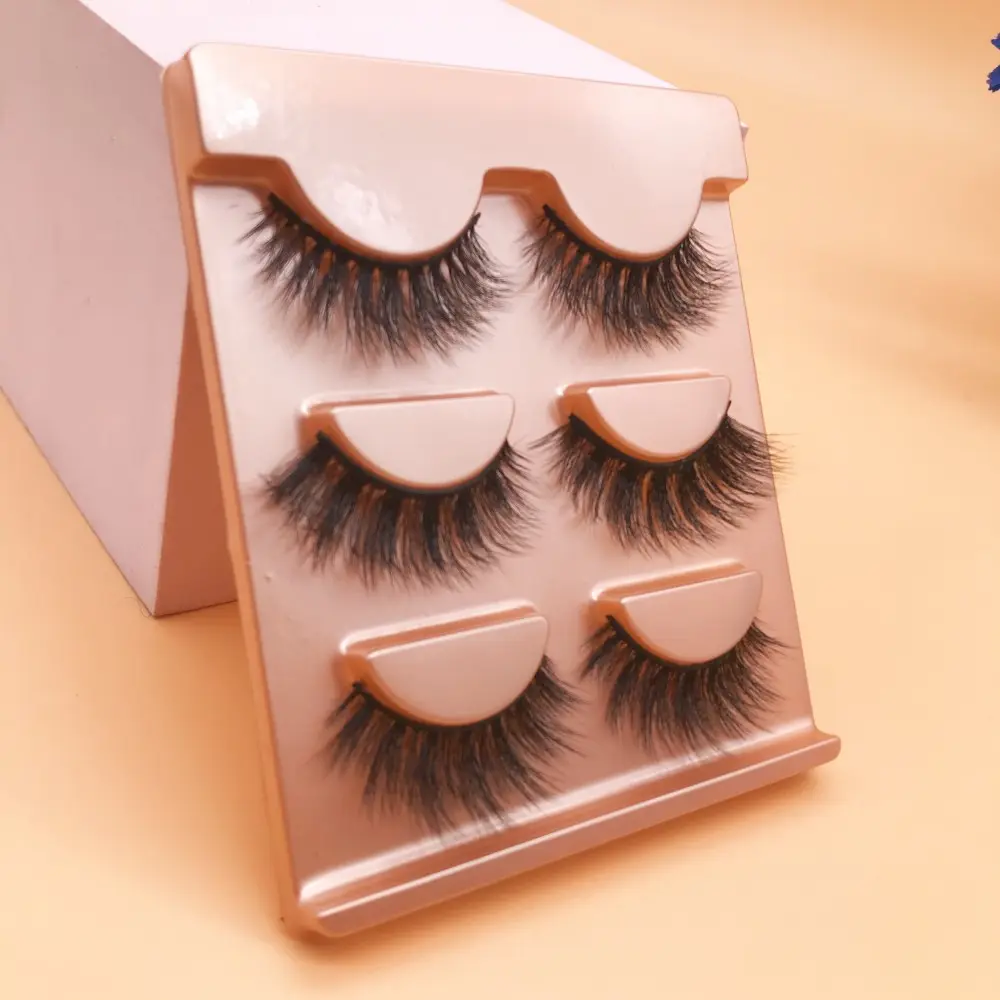 Bán buôn lông mi Faux 3D đầy đủ Dải Lông Mi mở rộng bộ dụng cụ Fan False Faux Mink Dải Lông Mi