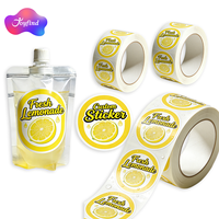 Rotolo di Adesivi Personalizzati in Vinile Lucido Durevole, Etichette Personalizzate per Alimenti Resistenti al Congelamento e Impermeabili