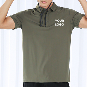 Polo de golf pour hommes personnalisé de qualité supérieure respirant rayé anti-rides résistant à la sueur uniforme du personnel de l'événement - Product Image 6