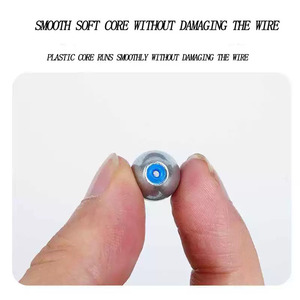 Plomb de pêche en haute mer en forme d'olive avec centre de tube en plastique 40g/80g-Empêche les dommages à la ligne Utilisation en eau douce salée - Product Image 4