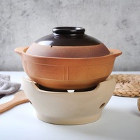 XUANHUI Pot en terre cuite fait main, antiadhésif, haute température, pour cuisinière à charbon, pour hot-pot, riz, bouillie et bœuf style street-food