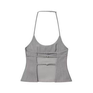 KAR & OT ZA 2025 otoño recién llegados <span class=keywords><strong>mujer</strong></span> Sexy Halter a rayas cuello Halter <span class=keywords><strong>chaleco</strong></span> Top 3152147 - Product Image 2