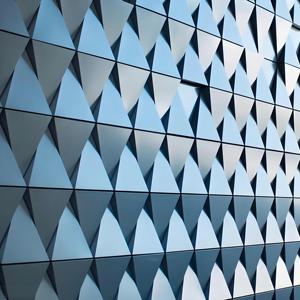 Pannello Moderno in <span class=keywords><strong>Alluminio</strong></span> per Facciate Continue, Materiale Decorativo 3D a Doghe, Rivestimento per Interni ed Esterni, Pannello Ondulato - Product Image 1