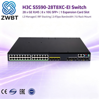 H3C S5590-28T8XC-EI Switch de Red de 36 Puertos 1G/10G Capa 3 POE SNMP QoS VLAN - En Stock