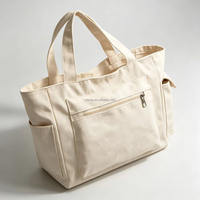 Sac fourre-tout en toile imprimé personnalisé de haute qualité avec poche, sac de promotion publicitaire, sac de shopping en toile, sac fourre-tout promotionnel