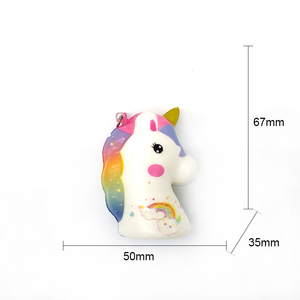Jouet licorne Kawaii en mousse PU à presser, porte-clés, jouet anti-stress à remontée lente, cadeau promotionnel pour enfants - Product Image 6
