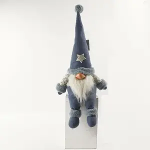 कस्टम लंबी आलीशान घर गनोम क्रिसमस सजावट के सामान एल्फ आभूषण क्रिसमस Gnome