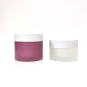 Pet Matte Color Body <b>Scrub</b> Frosted Plastic 250ml Cosmetic Cream Jars with Black Plastic Lid - Product Image 2