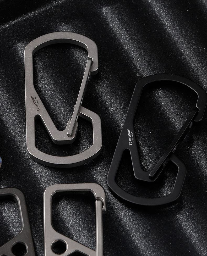 2 Stück Karabinerhaken Titan - 3cm Schlüsselanhänger Für Camping & Outdoor