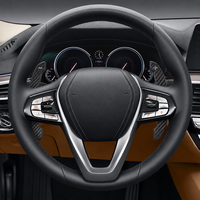 Palette de changement de vitesse magnétique en fibre de carbone véritable pour volant de course BMW Série 7