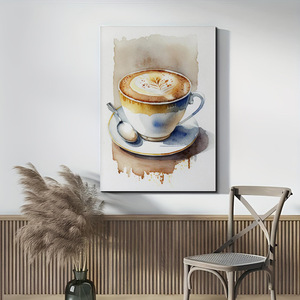 Quadro Minimalista di Alta Gamma con Cornice Interna in Legno di Pino, Arte Moderna da Parete per Decorazione Caffetteria - Product Image 4